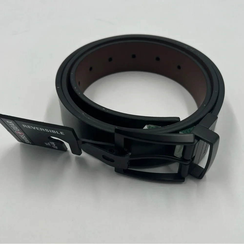Men's Swiss Gear black/brown reversible belt sz XL 40-44. NWT‎